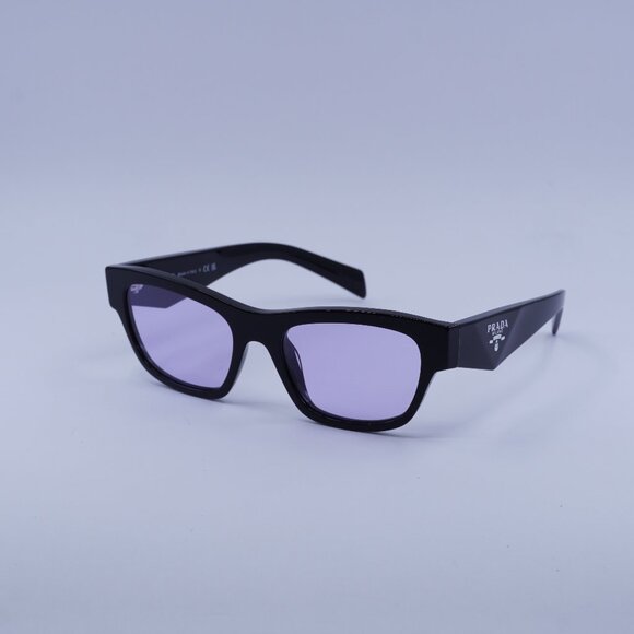 Prada PRB09S 16K40J Sunglasses Black Butterfly Frame, Violet Lenses - Picture 1 of 11